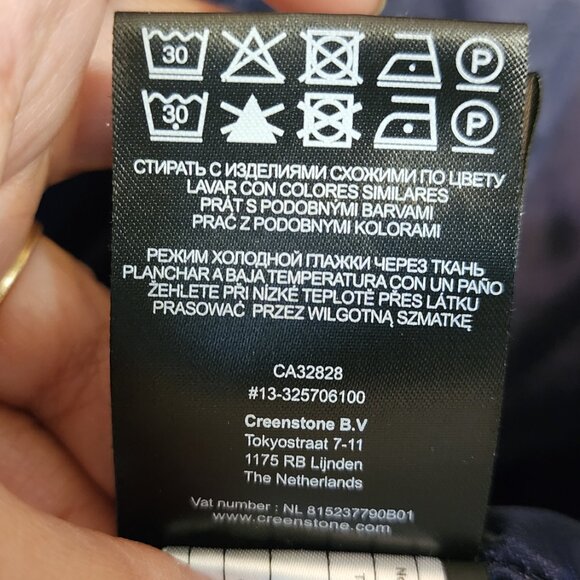 Creenstone Coats Navy Blue Raincoat 9000 Women Sz 44/14 US Double Zip Outdoor - Picture 16 of 16